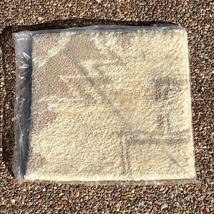 Cozy Cream Textured Rug Sample! Perfect for decor around the house or outside!